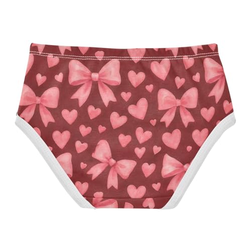 Joisal Girls Underwear Toddler 2t Cotton Girl Panties Cute Designer Underpants Briefs Cute Pink Bows Hearts2