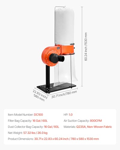 VEVOR 800 CFM Dust Collector