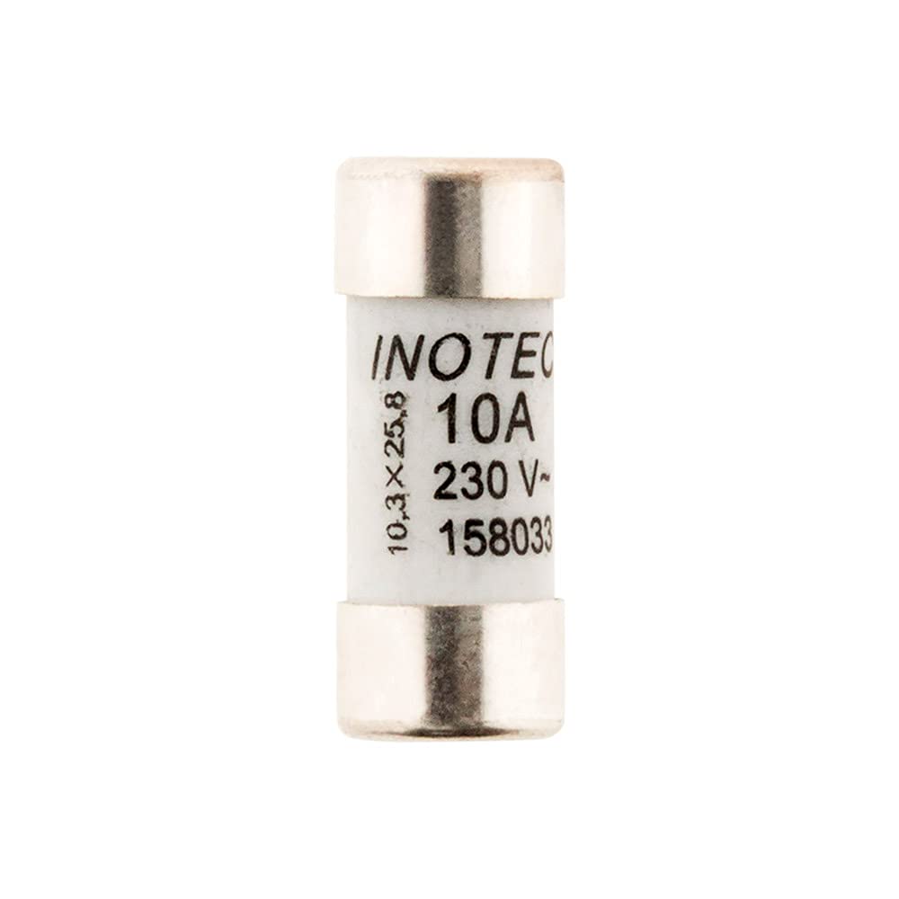 Zenitech – Faretto LED Nero 50W 4000lm IP65 Con Fusibili Ceramici 10,3×25,8 Mm 10A (3 Pezzi)