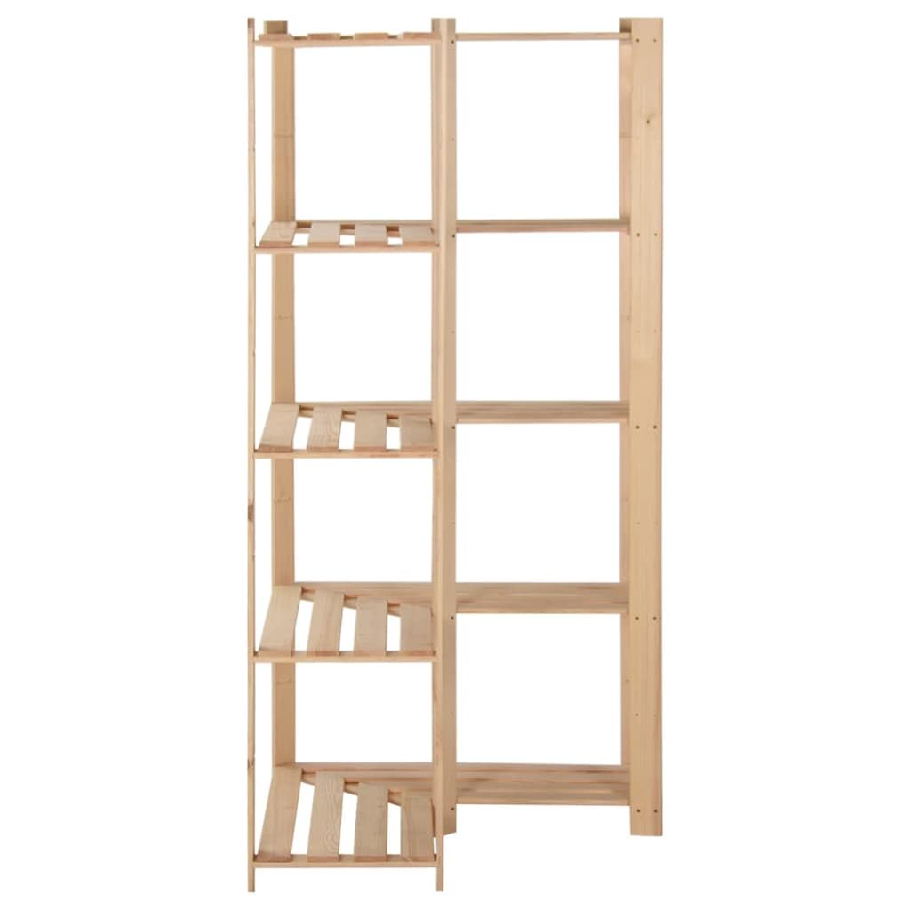 Générique Étagère d'angle de Rangement 5 Niveaux 82,5x82,5x170 cm Pin,Entreprise & Industrie,Stockage Industriel,Étagères industrielles,Brun,20 KG,327323