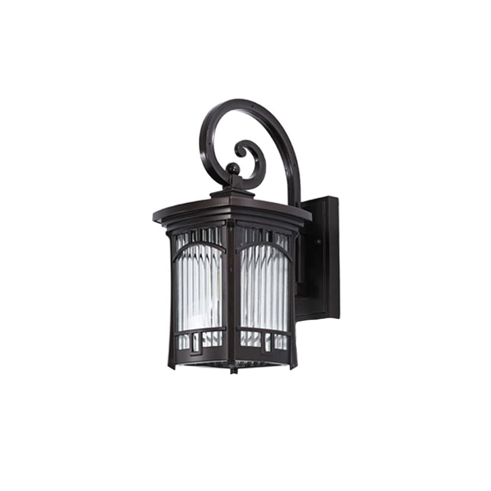 Lanterne extérieure carrée design européen marron pour façade élégante