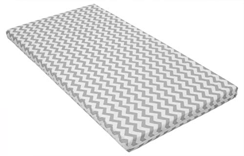 Best For Kids - Colchón para bebé (60 x 120 x 6 cm, funda de 100% algodón) Grau Zickzack Talla:60 x 120 cm