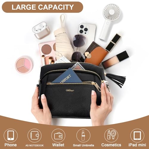 Image of Vegan Leather Crossbody Bags for Women Anti theft Purses and Handbag