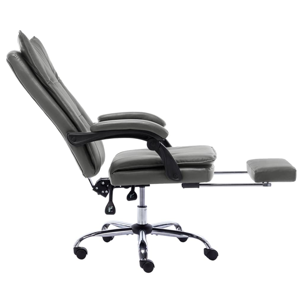 Silla de oficina ergonómica regulable en altura con respaldo alto y reposapiés, silla de oficina ajustable de 95 a 150 grados, equipada con ruedas de nailon para oficina