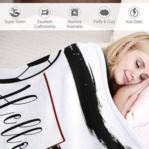 Couverture douillette Hello Soccer plaid confortable pour canapé et voyage