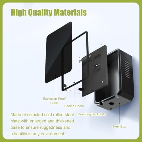 Caja protectora para cargador de vehículos eléctricos con cerradura de combinación, diseño para montaje en pared para asegurar los accesorios de carga de vehículos eléctricos en interiores y exterio