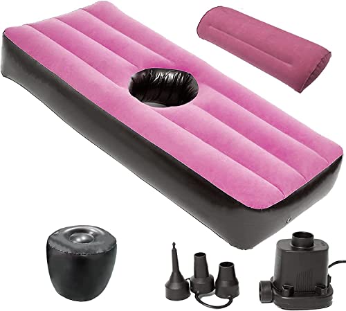 BBL Post Surgery Supplies BBL Bed Pillow After Surgery Brazilian Butt Lift Recovery Bed with Air Pump Brazilian Butt Lift Bed with Hole (Pink)