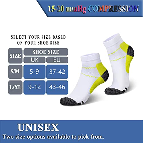 Gcbiger Compression Socks for Men & Women(7 Pairs) Plantar Fasciitis Socks for Pain Relief, Ankle Support & Foot Health Reduces Swelling & Heel Spur Pain, Recovery