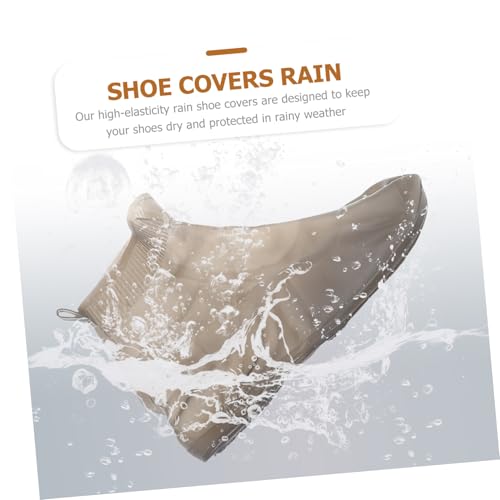1 par de cubrezapatos de silicona impermeables para lluvia para hombres y mujeres reutilizables, con diseño de alta elasticidad y fáciles de limpiar para uso al aire libre miniatura 7