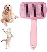 Dog Brush, Cat Brush, Deshedding Brush for Cats, Dog Brush for Short Haired Dogs,Self Cleaning Sl...