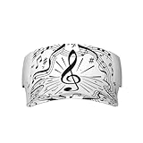 Music Note Visor Hat, Fashion Sports Sun Visor Hat, Adjustable Golf Hats for Women Men