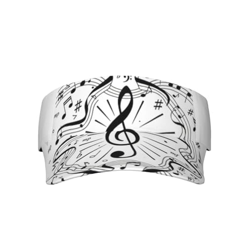 Music Note Visor Hat, Fashion Sports Sun Visor Hat, Adjustable Golf Hats for Women Men