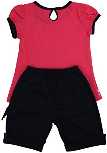 Image of ToBeInStyle Girl's Two Piece Summer Set Cute Tee Top and Matching Shorts Adorable Outfit