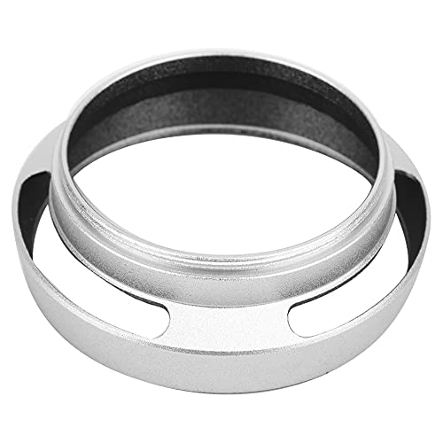 Acouto Universal Aluminium Camera Lens Hood Portable Bevel Shade for Outdoor Photography Silver (55mm) miniatura 1