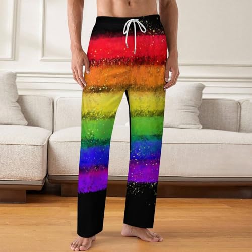 Proud Ally Pride Month LGBTQ Men's Pajama Pants Sleep Bottoms Pants2