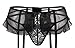 HO-Ersoka Conjunto de Ropa Interior Feminino 3 Piezas Sujetador Abierto Portaligas String...