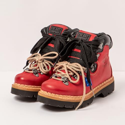Art Unisex. 100301108603_008 0030 Stivaletti Air Alpine In Pelle Rossa (36), Rosso, Basso, Stringhe, Casual - 2