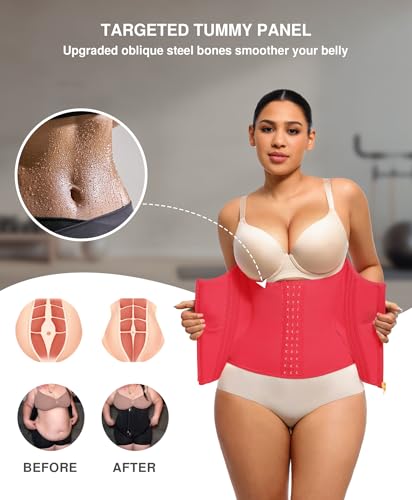 Image of Lover-Beauty Waist Trainer for Women Corset Shapewear Tummy Control Workout Waist Cincher Body Shaper Girdle