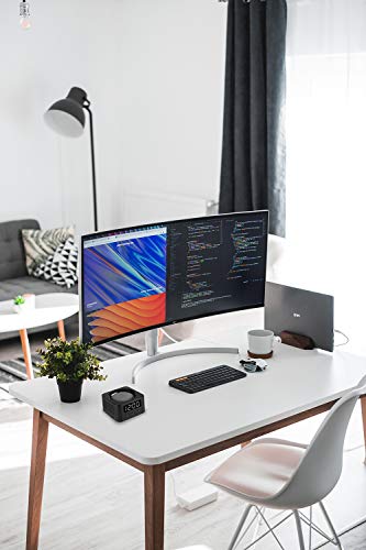 Universal Clock Stand and Docking Station for Google Home Mini, Amazon Echo Dot (3rd Gen), etc. - Black