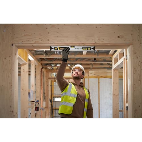 STANLEY FATMAX Xtreme 60cm Aluminium Hollow Profile Spirit Level with Enlarged Block Levels, Continuous Measuring Edge, Shock-Absorbed Rubber End Caps, FMHT43672-1