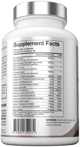 Ultra Premium DHT Blocker Hair Growth Vitamins | Biotin Saw Palmetto Hair Loss Treatment Supplement for Men and Women | Hair Synergy Supplements 90 Tablets