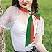 Riqiyue Satin Skinny Scarf & Hair Ribbon, Women's Fashion Flag of Madagascar Print Long Necktie, Purse Handle Wrap