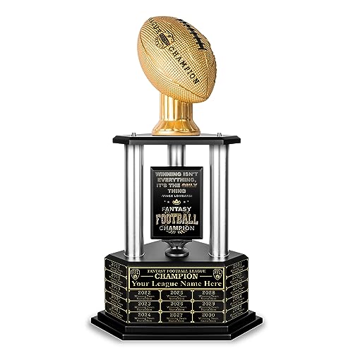 Image of TrophySmack 19-Year Perpetual Fantasy Football Trophy, Custom Engraved