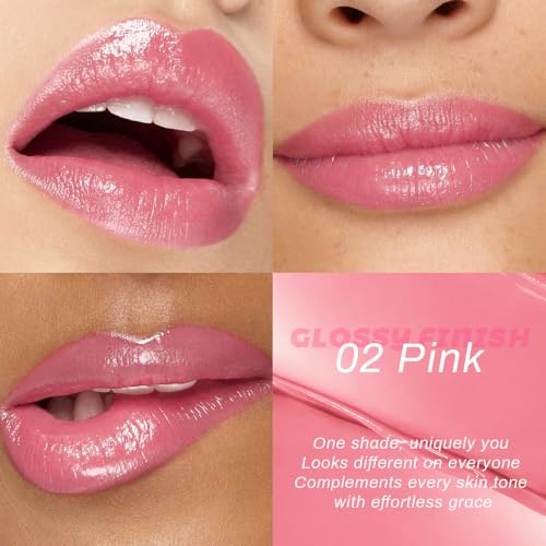 Image of Honey Lipstick Tinted Lip Balm - Shine Moisturizing Lipstick for Women, Natural Nourishing Hydrating Lip Gloss Stain for Dry Lips, Tint Sheer Lightweight Makeup, Vegan - 2Pc Dusty Pink & Pink