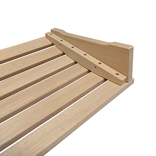 VIAMO® Sauna Kopfstütze Kopfteil Rückenlehne gebogen aus Abachiholz 39,5 x 30 cm