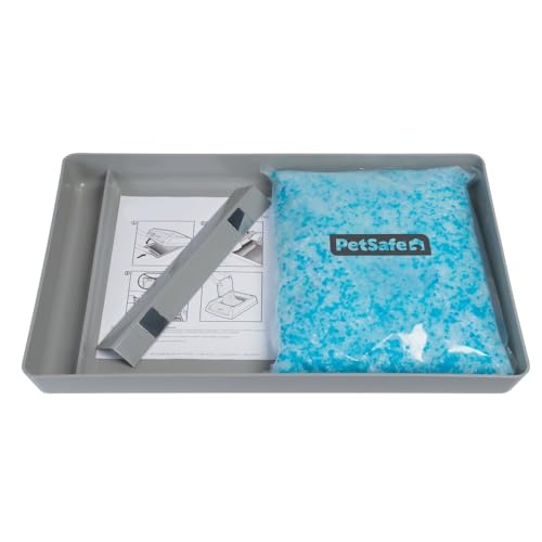 PetSafe Official ScoopFree Complete Reusable Tray - Includes 4.3 lb of Premium Blue Crystal Litter - Compatible with All ScoopFree Complete Automatic Self Cleaning Litter Box Systems