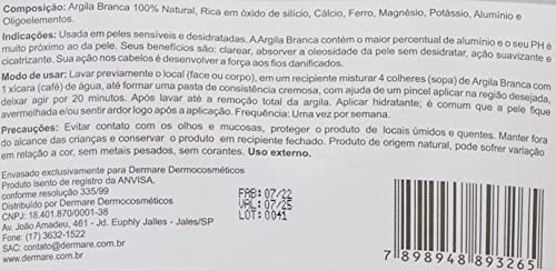 DERMARE Argila Branca Clareadora 1Kg