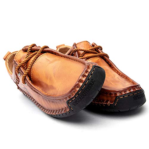 Men's Penny Loafers Summer Lightweight Moccasin Driving Footwear Fashionable Lace Up Flats Boat Shoes3