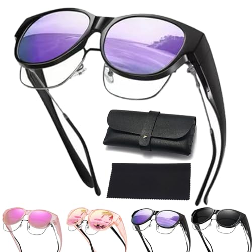 Filterseed Sunglasses, Polarized Protection Trendy Round Cat-eye Sunglasses, Polarized Sunglass Fit Over Glasses