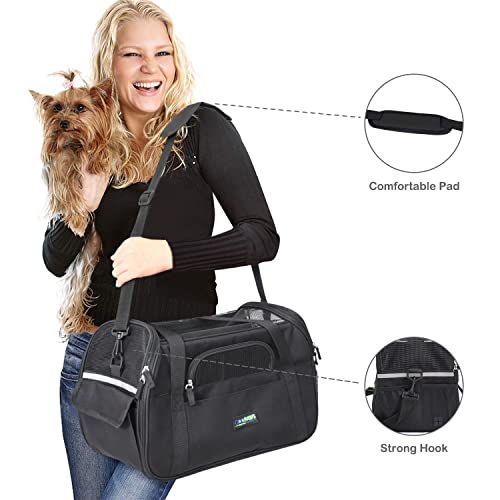 Image of Jespet Airline Approved Soft-Sided Kennel Pet Carrier Travel Handbag