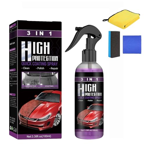 Vitaleaf Anti Rayure Spray, Spray Anti Rayure Verre Liquide 3 En 1pour Voiture Brillance & Protection Longue Durée (1 Spray)