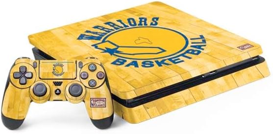 Skinit Decal Gaming Skin Compatible with PS4 Slim Bundle - Officially Licensed NBA Golden State Warriors Large Logo Design