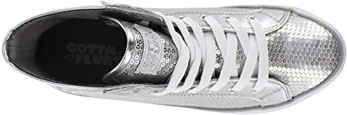 Gotta Flurt Women's Disco Ii Sequin Glitter Fashion High Top Dance Sneakers (Silver, Us_Footwear_Size_System, Adult, Women, Numeric, Medium, Numeric_8_Point_5) #TOP2
