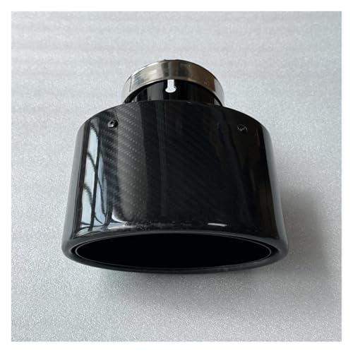 Tuyau d'échappement embout de silencieux ovale noir 48mm 105mm modification voiture