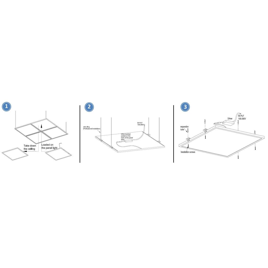 Pannello 48W Luce LED Quadrato 60X60 CM Incasso Sospensione PLAFONIERA Bianco - 1640 - Bianco Freddo