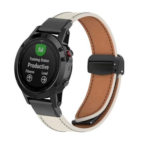 Correa de cuero compatible con Garmin Fenix 7S/6S/5S miniatura 1