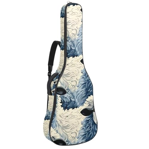 Sac à dos pour guitare étanche à motif vintage idéal pour les répétitions et cours