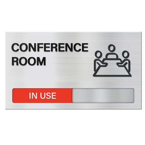 La Mejor Lista de Salas de conferencia del mes. 44 Letrero de puerta para sala de conferencias para oficina, letrero de puerta de reunión en curso, disponible en uso, indicador deslizante que indica si la habitación vacante u...