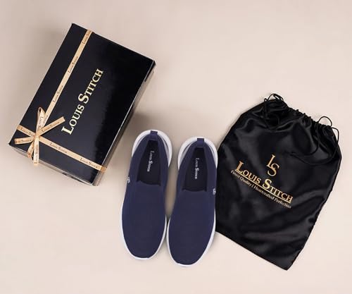 Image of LOUIS STITCH Men's Lightweight Athleisure Sport Shoes | Ultra Cushioned Sole | Slip-On Sneaker and Athleisure Wear | Perfect for Casual, Gym & Travel Wear | LS-AT-FK-
