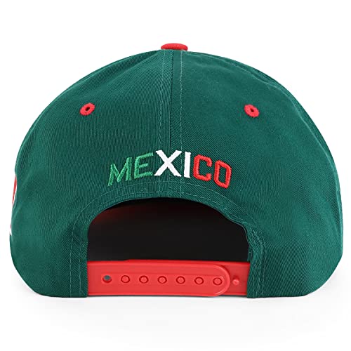 Image of Hecho En Mexico Eagle 3D Embroidered Flat Bill Snapback Cap