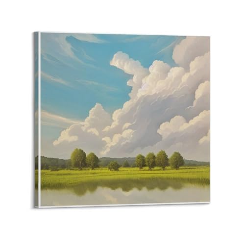 Poster paysage prairie mongole pour transformer un mur vide en espace zen