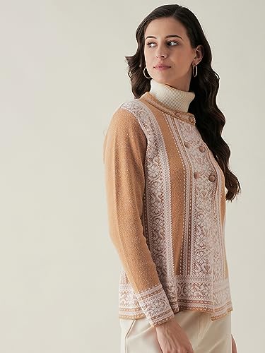 Image of Modeve Women Zig Zag Print Casual Sweater for Winter||Winterwear||