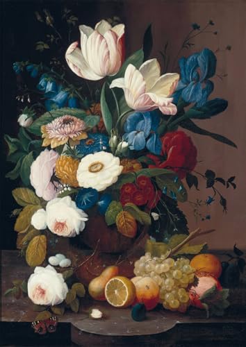 Tableaux nature morte fleurs fruits 60x90cm toile murale