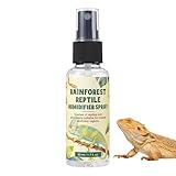 Reptile Humidifier Spray - 50ml Gecko Moisturizing Mist, Tortoise Hydrating Spray for Terrarium Enclosure Care | Portable Reptile Humidity Sprayer for Breeders, Pet Parents, Animal Lovers, Cage Tank