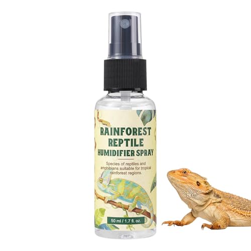 Générique Humidifiant Reptiles,50ml Soin Peau Sèche Tortue,Spray Protecteur Gecko | pour Éleveurs, Propriétaires d'animaux, Amateurs d'animaux, Terrariums, Enclos, Cages, Bacs d'alimentation