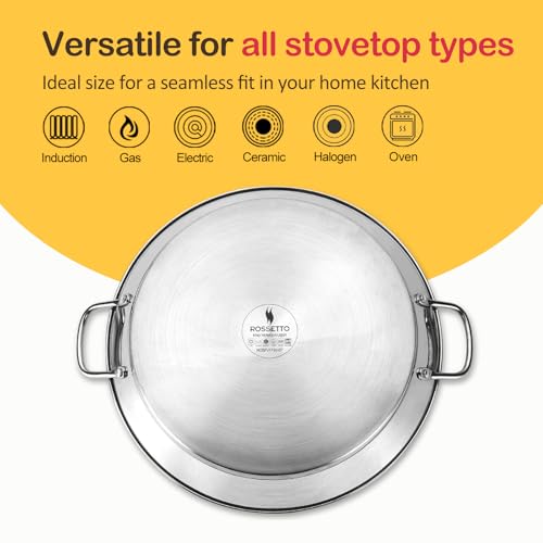 Activ Cuisine PAELLA-SS36 Pan, 14 Inch Stainless Steel Paella Pan thumb #3